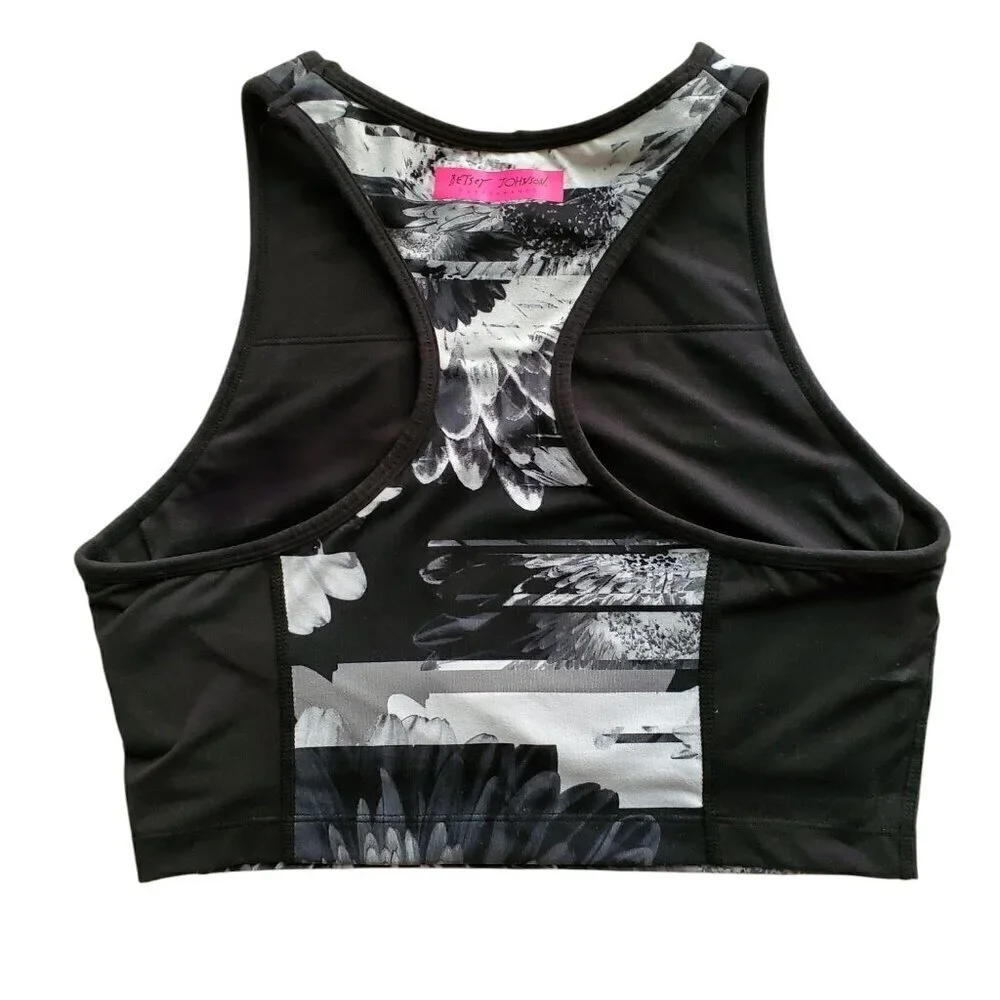 Betsey Johnson Performance Sports Bra Yoga Workout Racerback Top Size S - Picture 4 of 13